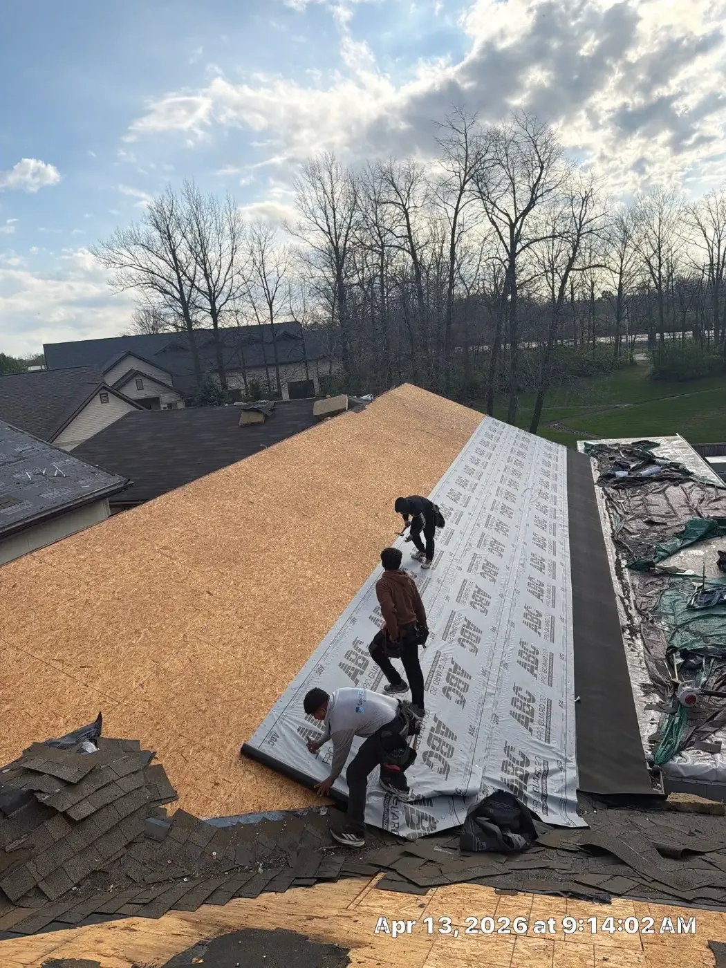 Commercial roof inspection documented in Otterbein